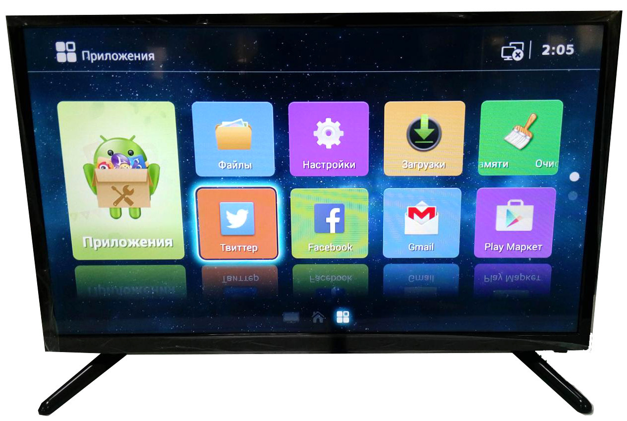 Телевизор LED backlight tv L 56" Smart TV WiFi, T2, USB/SD, HDMI, VGA, Android - фото 3 - id-p427439640