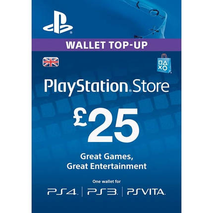 Playstation Network Card £25 (UK), фото 2