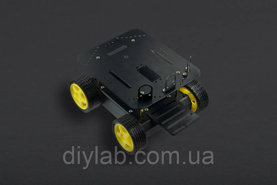 Pirate: Алюмінієва платформа для робота Arduino (4 мотори, 4 колеса)