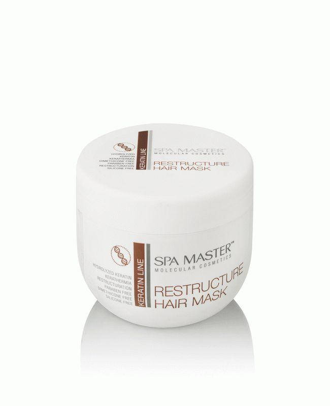 

Реструктурирующая маска с кератином для волос, 500 мл, Spa Master Keratin Restructure Hair Mask, Спа Мастер