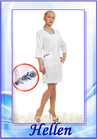 Халат медичний (з вишивкою), фото 1