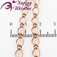 Ланцюжок позолота "овальна ланка" 0,5/50 см (Медицинське золото)