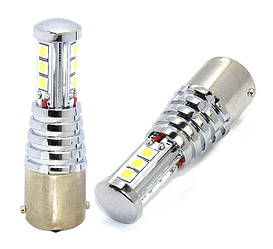 Светодиодная желтая автолампа 1156(P21W)-S25-BA15s 27W LG Chip (250-300Lm) Yellow одноконтактная