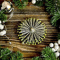 Новорічна прикраса Сніжинка-сонечко 0135(мікс), фото 3