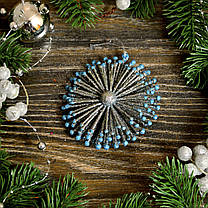 Новорічна прикраса Сніжинка-сонечко 0135(мікс), фото 4