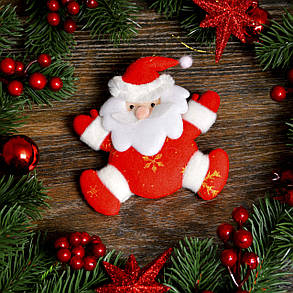 Новорічна прикраса Сніговик(Дід Мороз) з візерунком 0107, фото 3