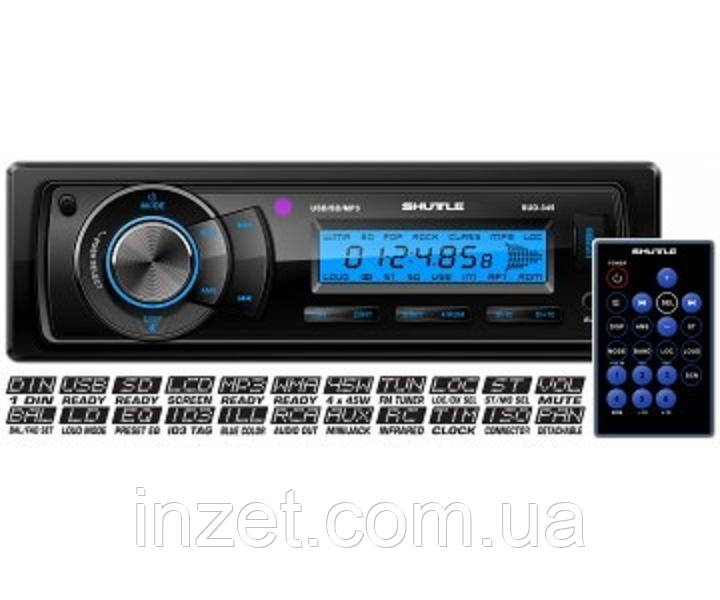 Автомагнітола SUD-345 Black/Blue USB/SD ресивер, SHUTTLE