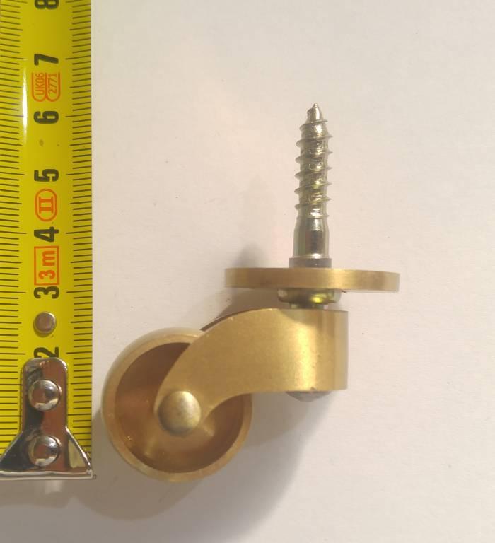 Ролики меблеві поворотні класичні KM-RR-BRASS