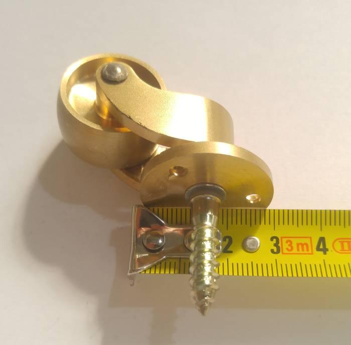 Ролики меблеві поворотні класичні KM-RR-BRASS