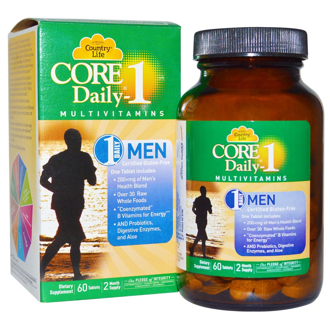 Core Daily-1, мультивітаміни для чоловіків, 60 таблеток