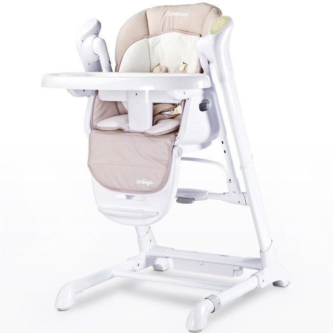 Дитячий стільчик для годування + гойдалка Caretero Indigo