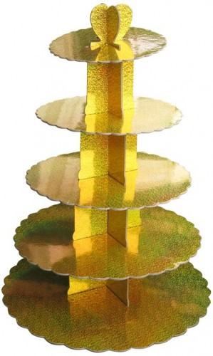 Стійка для капкейків 5 ярусів, колір: золото