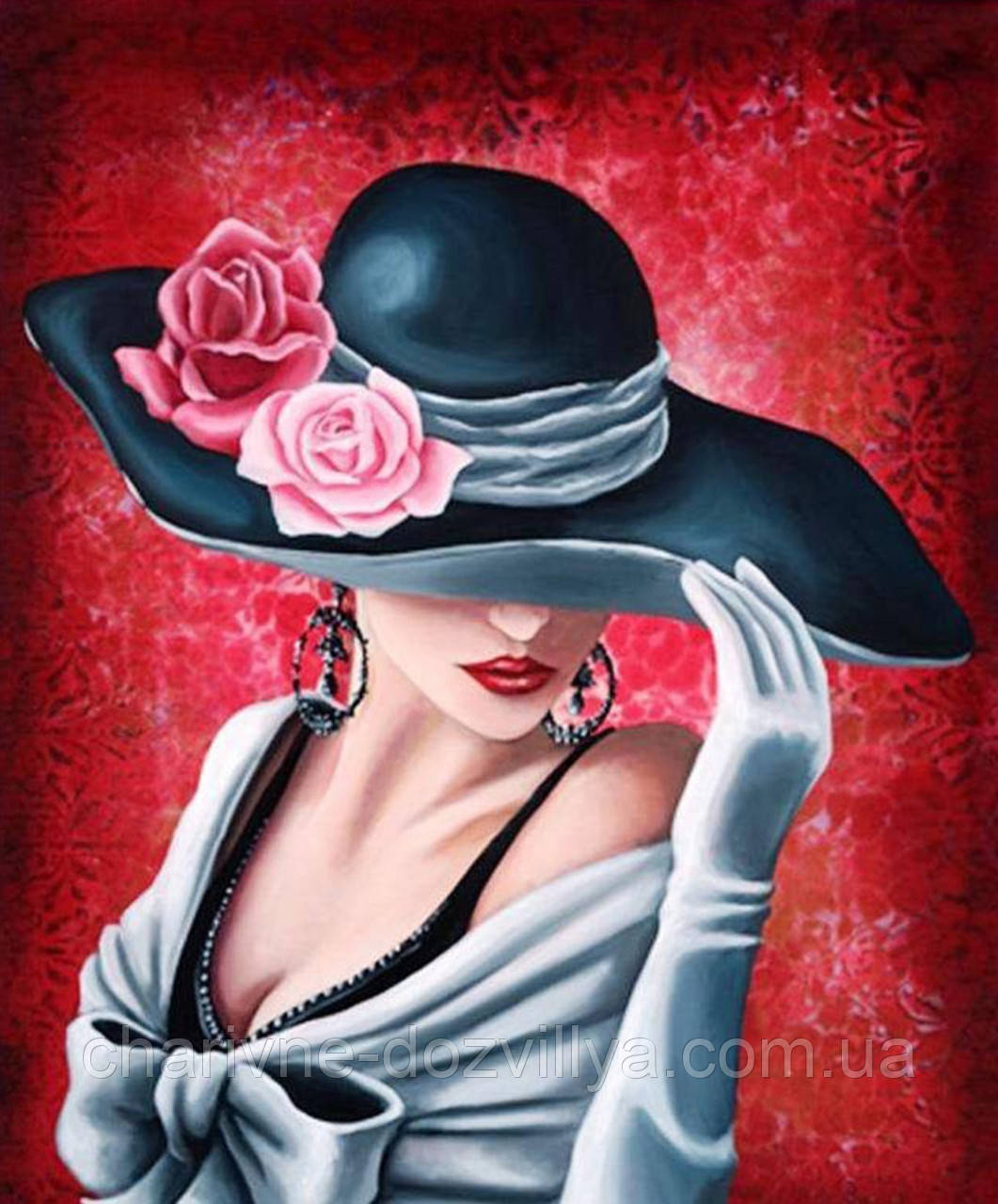 Набор алмазной вышивки (мозаики) "Женщина в шляпе". Художник Анри ...