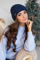 Зимова жіноча шапка «Кевін» Джинсовий