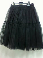Женская юбка американка из евросетки, цвет черный средней пышности