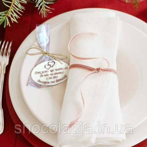 Шоколадные комплименты-подарки гостям на свадьбу - фото 1 - id-p41779567
