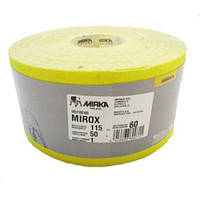 MIRKA MIROX Р120 жёлтая наждачная бумага рулон 115мм x 50м