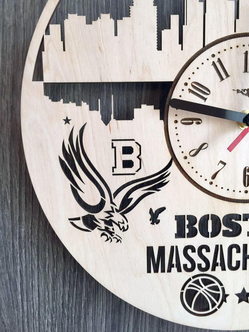 Дизайнерские часы на стену «Бостон, Массачусетс» - фото 4 - id-p589104503