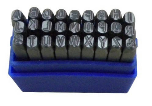 Набір клеймів літери + числа 6 мм, фото 1