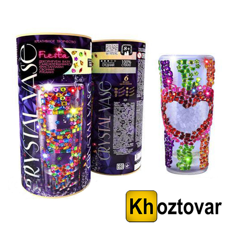 Набір творчості "Ваза з кристалів" Crystal Vase Danko Toys