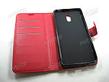 Шкіряний чохол книжка Meizu M6 Note (червоний), фото 3