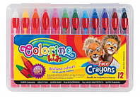 Карандаши для лица face crayons Colorino kids 12 цветов детская косметика