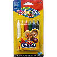 Colorino олівці для особи, аквагрим 6 кольорів дитяча косметика