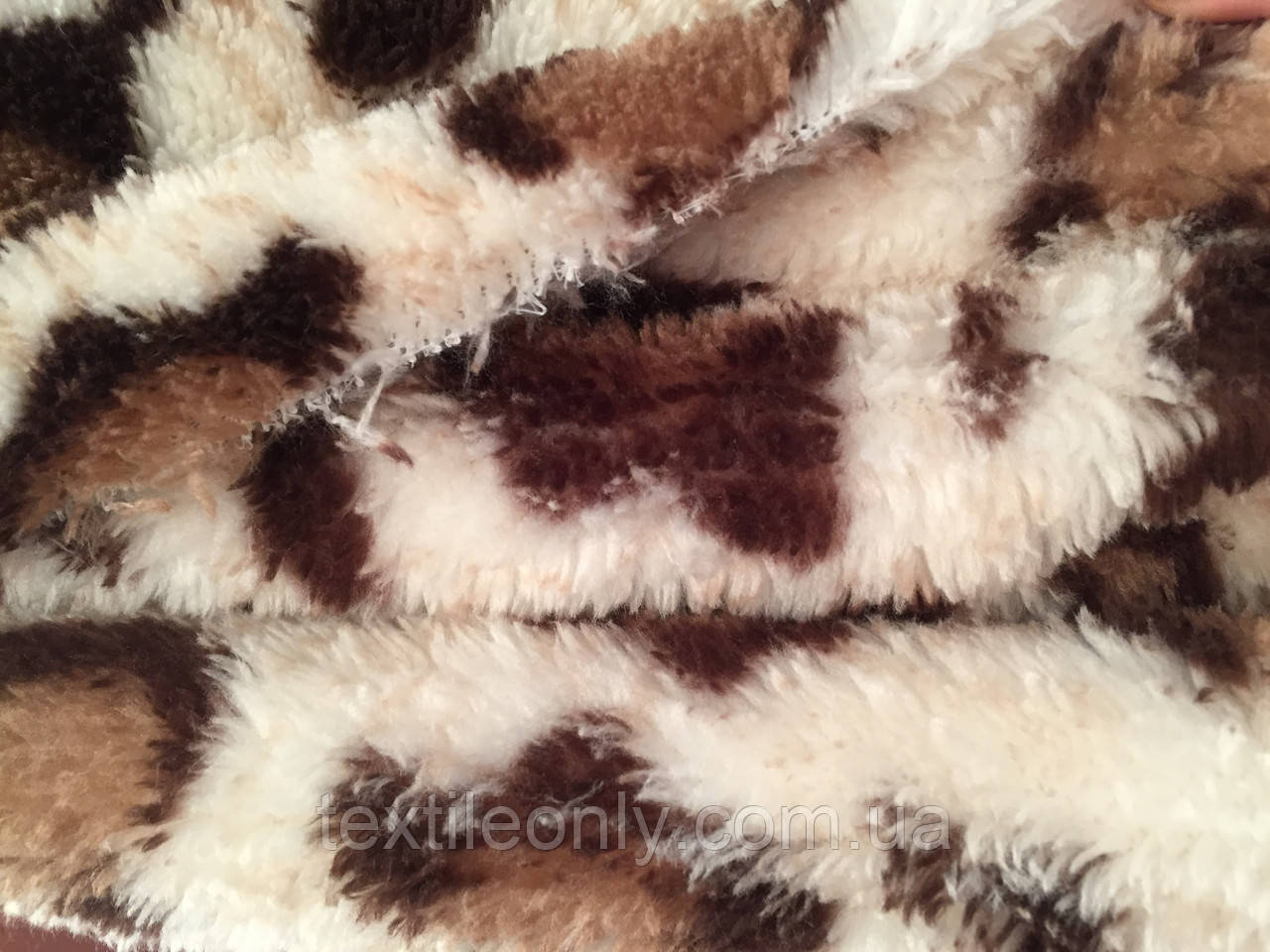 Ткань Махра Велсофт принт леопард ширина 220 см - фото 2 - id-p589173812