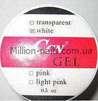 УФ гель для наращивания ногтей CCN белый (white) 15 ml(0.5 oz)