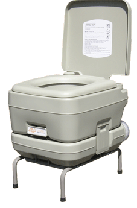 Біотуалет, туалет на кемпінг портативний 10 л із поршневим насосом 3010 T, фото 3