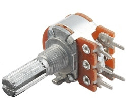 Потенціометр R16100NS-B1M L 20mm з вимикачем