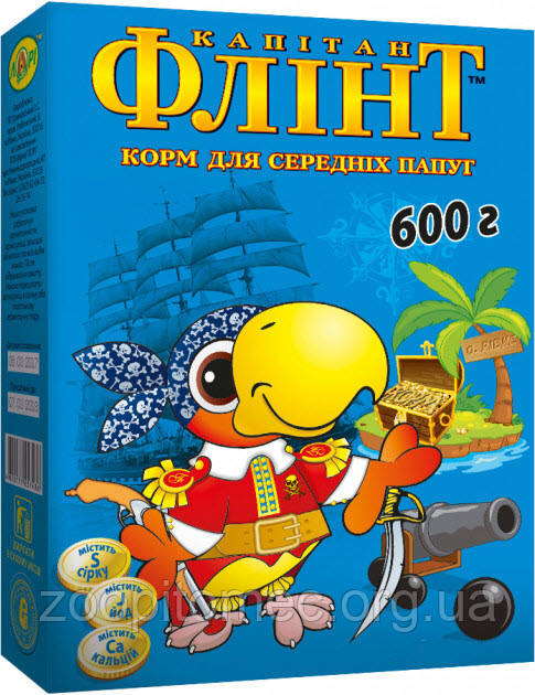 Корм ЛОРІ ФЛІНТ для середніх папуг 600 г