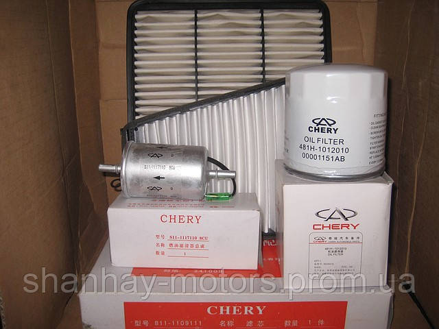 Комплект фільтрів Chery Eastar Чері Істар оливний, паливний, повітряний, фільтр салону 