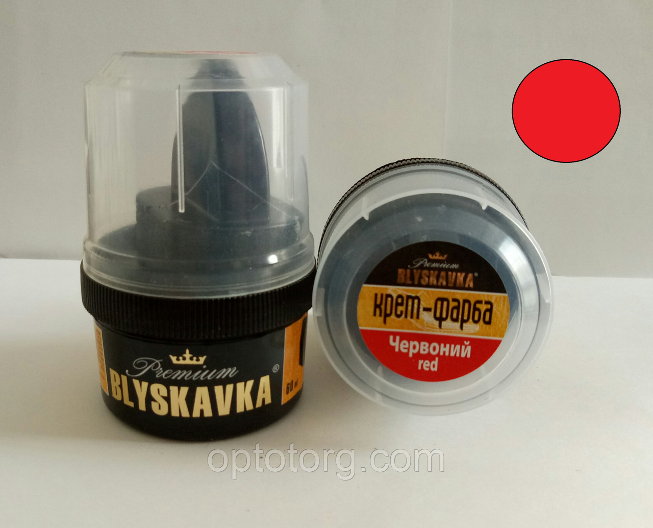 Крем для взуття Блискавка Blyskavka червоний 60 мл