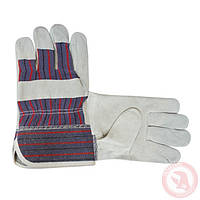 Перчатки рабочие из кожи и спилка