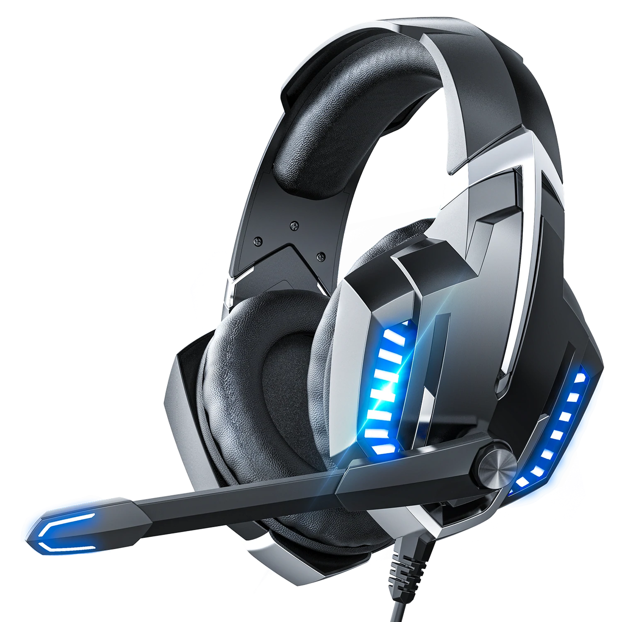 

Игровые стерео наушники накладные с микрофоном и подсветкой ONIKUMA Gaming K18 Синий, Черный