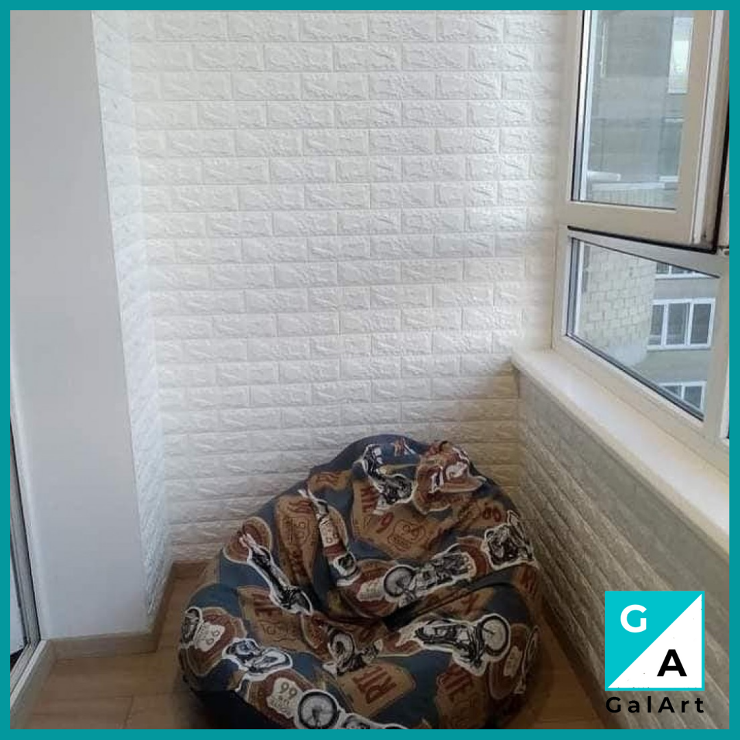 

Самоклеящаяся 3д 3D панель для стен под белый кирпич 700х770х3мм 3д самоклейка для кухни коридора