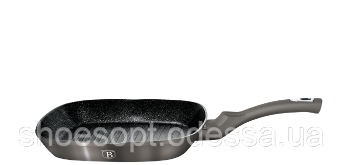 Сковорода гриль 28 см металевик мармурове покриття