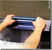 Монтаж армуючої сітки по утеплювачу Монтаж армуючої сітки по утеплювачу