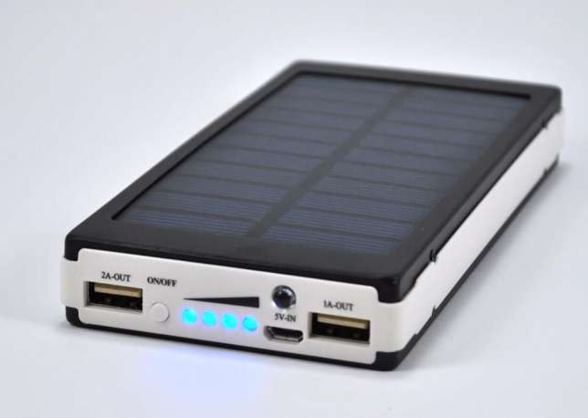 Портативное зарядное устройство Power Bank SOLAR 25 000mAh с солнечной зарядкой+ LED панель + фонарик - фото 2 - id-p589340574