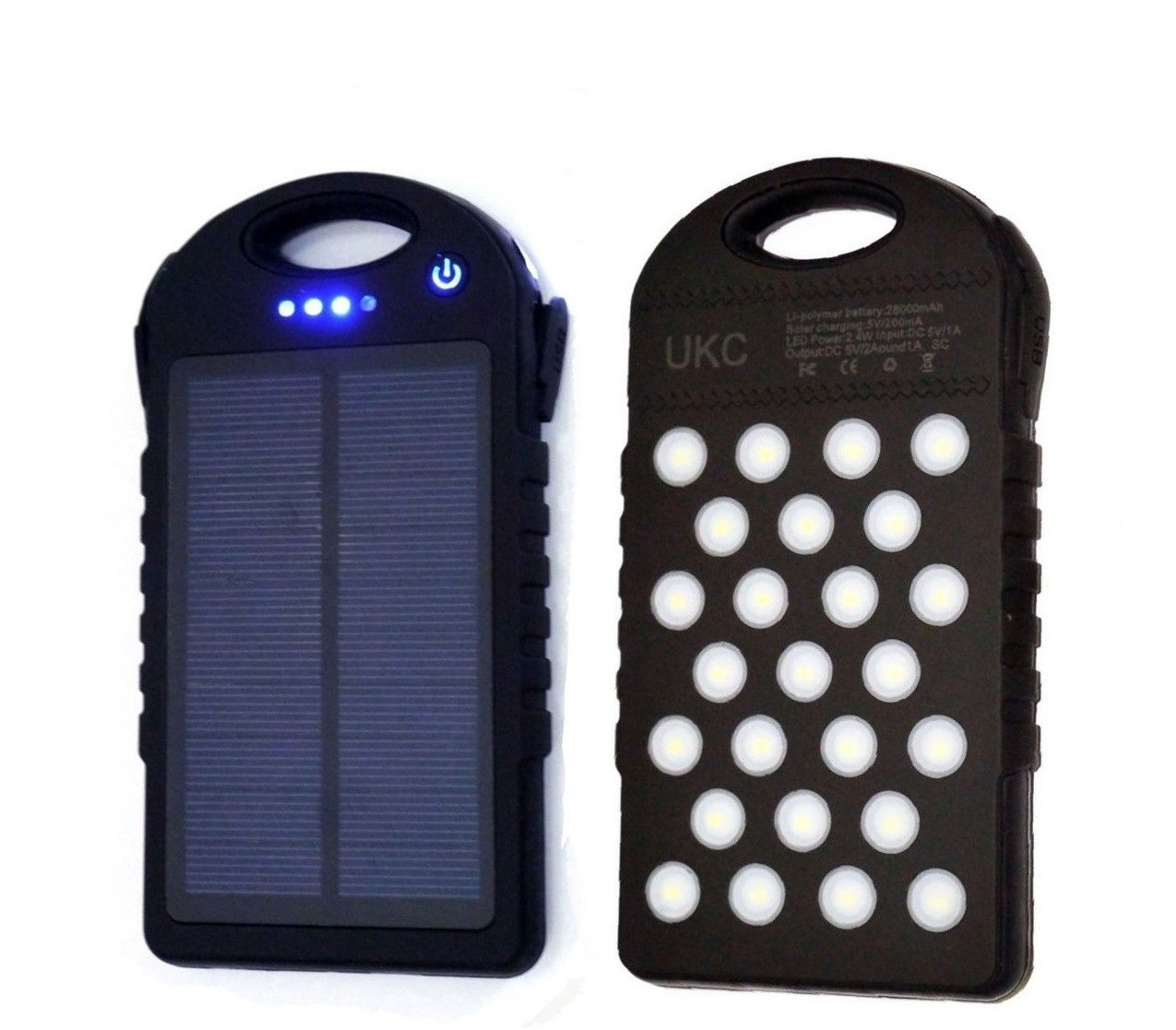 Портативний зарядний пристрій Power Bank SOLAR 45000 mAh із сонячною зарядкою + LED Ліхтар (панель), фото 1