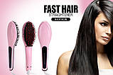 Електричний гребінець-випрямляч FAST HAIR STRAIGHTENER ionic, фото 4