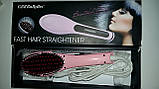 Електричний гребінець-випрямляч FAST HAIR STRAIGHTENER ionic, фото 5