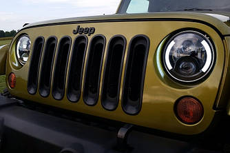 Передні Led фари оптика Jeep Wrangler TJ (California)