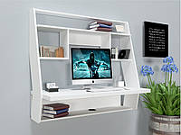 Навесной компьютерный стол AirTable-III WT ЛДСП Белый (Comfy-Home ТМ)