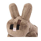 М'яка іграшка Коричневий Заєць Minecraft 18 см, фото 2