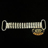 Бікіні конектор 7,8х1 см (колір металу срібло) 1 шт.