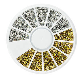 3D перли для дизайну нігтів (золото + срібло), фото 2