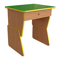 Стіл дитячий ДСП одномісний регульований за висотою з шухлядою. Столи для дитячих садків