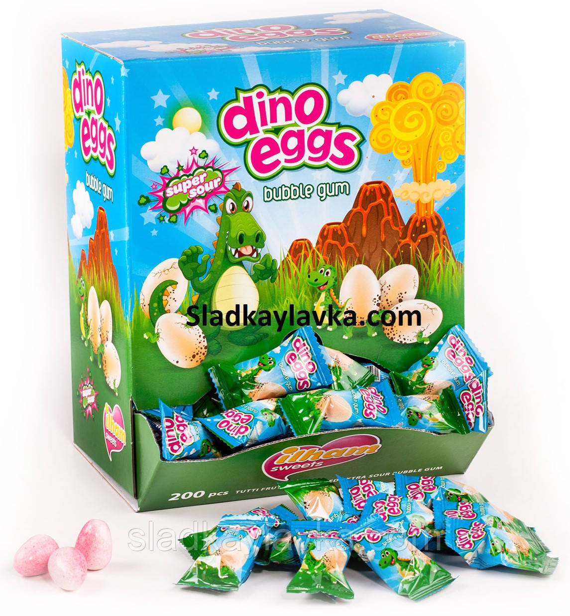 Жувальна гумка Dino egg 200 шт (ILHAM)